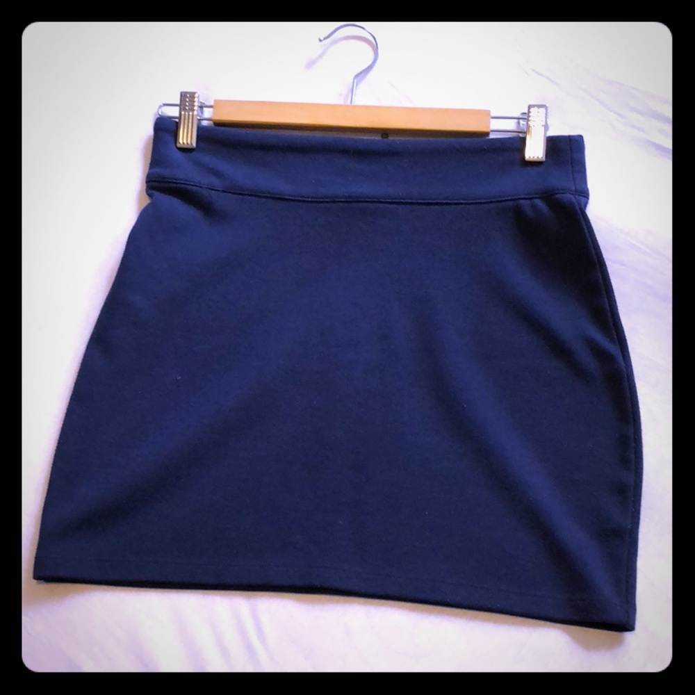 BDG navy blue zip skirt mini